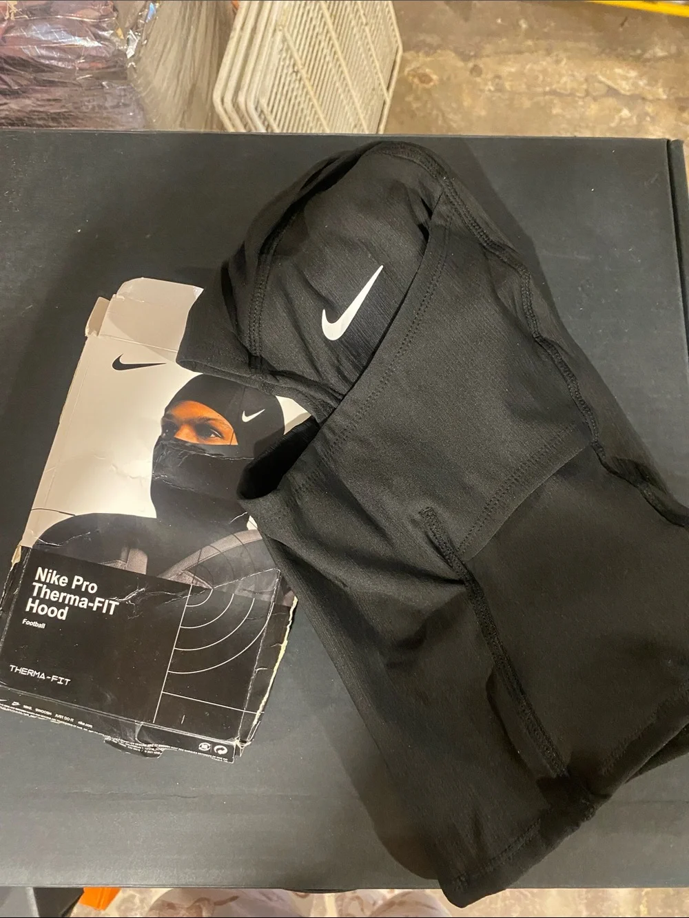 Nike Black Therma-FIT Training Hood with White Swoosh